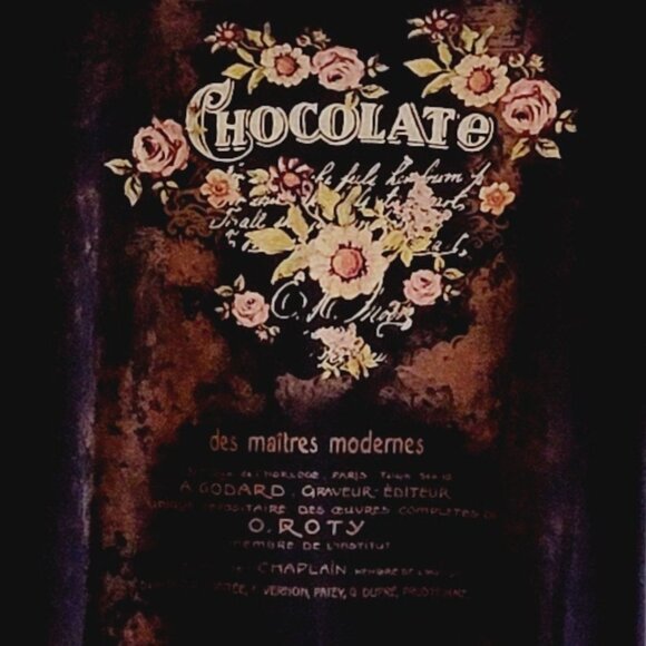 "Chocolate" Printed T-Shirt Embellished With Rhinestones - Picture 4 of 4